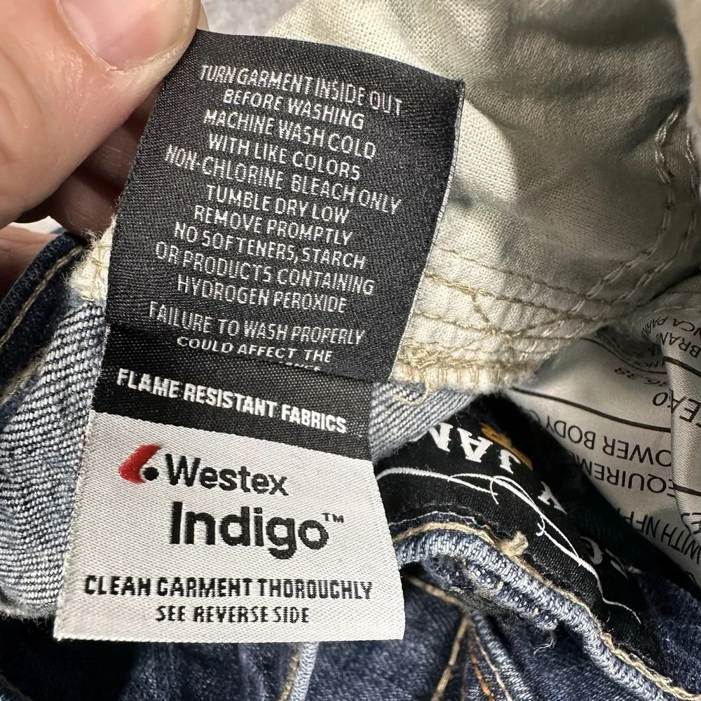 Cody James Fire Resistant FR Bootcut Jeans Men's 34x36 Dark Wash Denim NFPA 2112